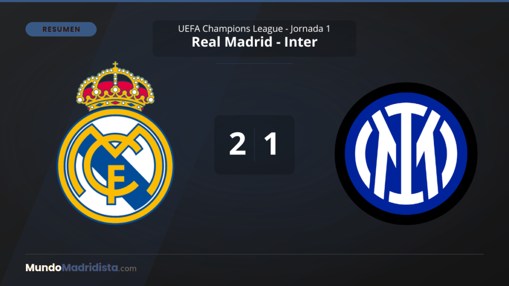 Resumen Real Madrid Inter 2-1